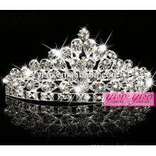 Vente chaude de cristal couronne princesse en métal